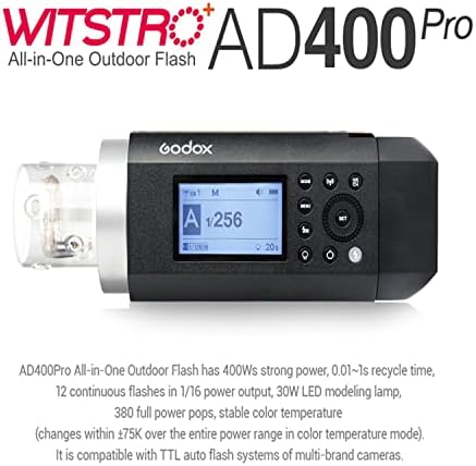 Godox AD400 Pro Godox AD400Pro All-in-One Açık Flaş 400ws Güçlü Güç Vardır,0.01~1 s Geri Dönüşüm Süresi,12 Sürekli