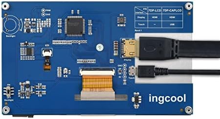 Ingcool 7 İnç Kapasitif Dokunmatik Ekran IPS Ekran 1024x600 7 HDMI LCD Modülü Ahududu Pi için 4B / 3B+/A+/B / 2B/B+