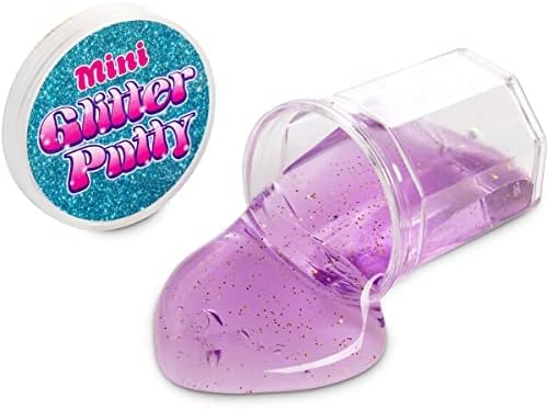 Mini Glitter Putty - (48'li Toplu Paket) Doğum Günü Partisi Lehine, Stres Oyuncakları ve Ödüller için Çeşitli Neon