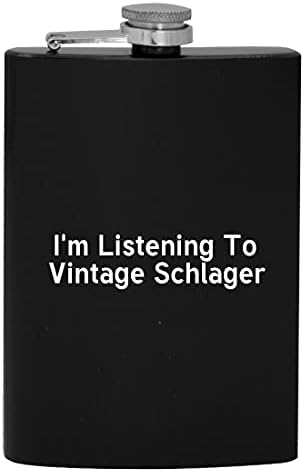 Vintage Schlager Dinliyorum-8oz Kalça Alkol Şişesi İçiyor