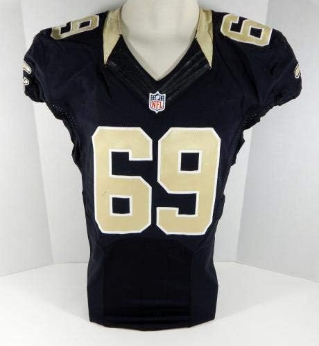 New Orleans Saints C. J. Wilson 69 Oyunu Verilen Siyah Forma NOS0112 - İmzasız NFL Oyunu Kullanılmış Formalar